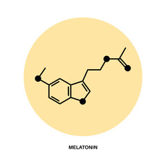 Sticker - Melatonin chemical formula