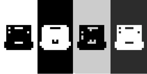 Set line Neural network icon isolated on black and white, transparent background. Artificial intelligence AI. Vector