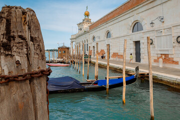 Wall Mural - View of wooden pile stilt and rchitecture of Venice from Grand Canal, Venice, Italy