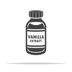 Wall Mural - vanilla extract icon transparent vector isolated