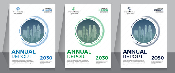 Wall Mural - Annual Report Corporate Brochure Cover Template Layout Design.