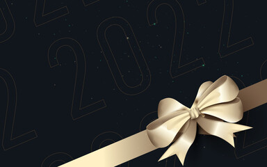 Poster - Christmas 2022 dark blue and gold banner, posters, cards, headers, website. Luxury background