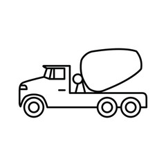 Canvas Print - Cement truck icon