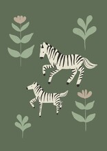 Zebra With Baby Zebra