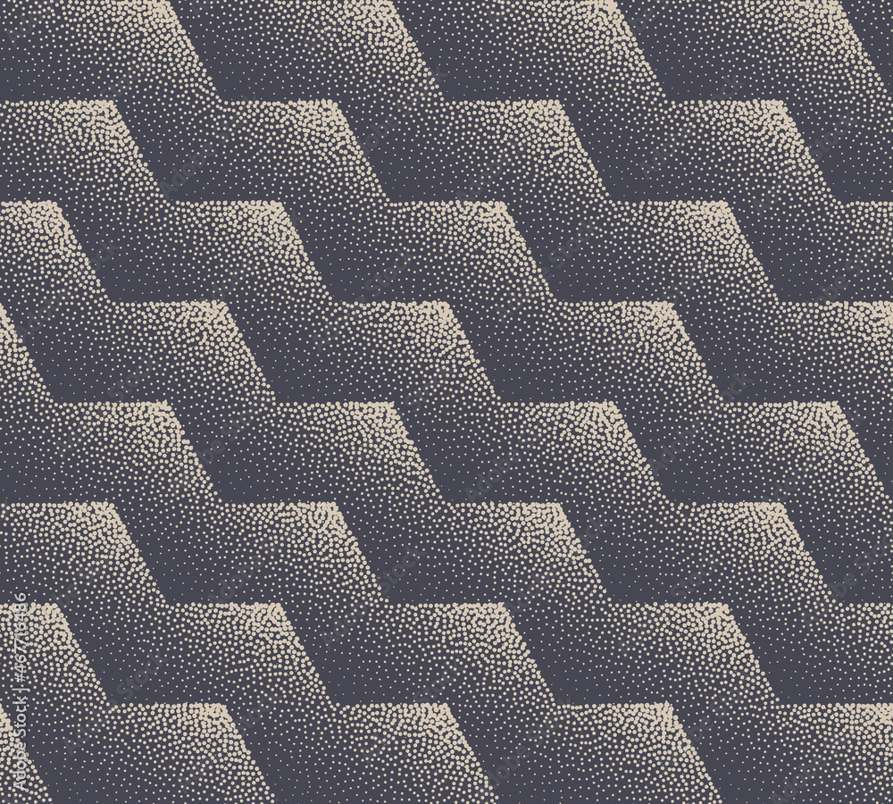 Zig Zag Seamless Pattern Stippled Geometric Vector Abstract Background ...