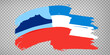 Flag Sabah  brush strokes. Waving Flag  State Sabah of  Malaysia on transparent background for your web site design, app, UI. Malaysia. EPS10.