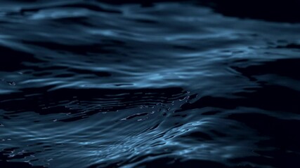 Canvas Print - Super slow motion of dark water waves in detail. Filmed on high speed cinema camera, 1000 fps.