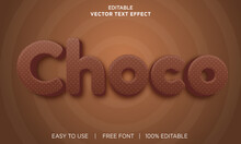 Choco 3d Editable Text Effect Premium Vector