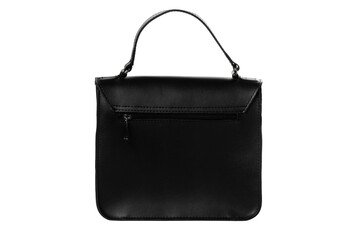 Wall Mural - Small strict design black everyday bag with a white