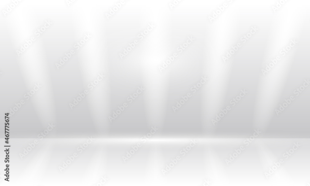 Empty 3d white studio room background to display your products. Clean ...
