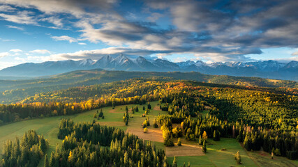 Wall Mural - beautiful autumn landscape of tatry mountains