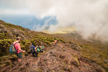 Hiking to the top of Pico Mountain, Azores hiker paradise, travel.