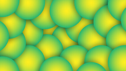 Wall Mural - Abstract Modern Background with 3D Ball or Balloon Element and Yellow Green Color