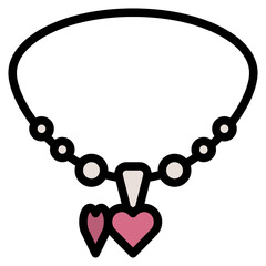 Sticker - nacklace line icon