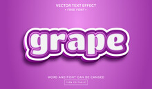 Grape Editable Text Effect