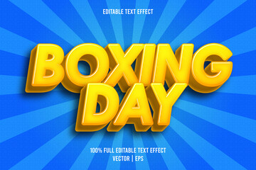 Wall Mural - Boxing day editable text effect comic style