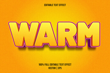 Wall Mural - Warm editable text effect cartoon style