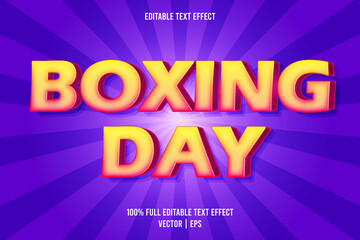 Wall Mural - Boxing day editable text effect comic style