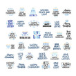 © Alena Koval - Hanukkah vector celebration typography set. Traditional Jewish holiday phrases collection. Love, light, latkes quote. Chanukah wishes isolated on white. Handwritten Hanuka festive lettering