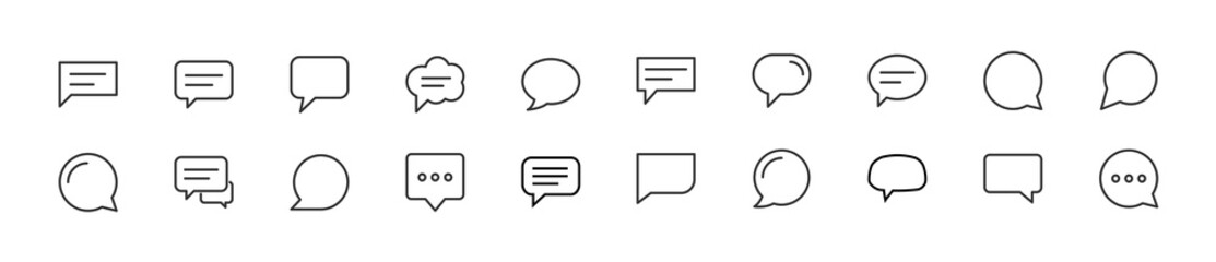 pack of line comment icons.