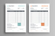 two color invoice template