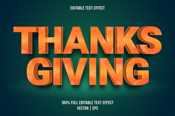 Wall Mural - Thanksgiving editable text effect cartoon style