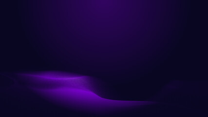 Wall Mural - abstract dot blue purple gradient wave texture technology background.