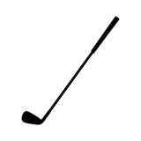 Fototapeta Boho - Close up of iron or wedge golf club flat vector icon for sports apps and websites