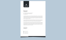 Simple New Minimal Unique Clean Modern Company Professional Abstract Creative Corporate Business Letterhead Template Design.