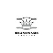 © darul - retro cigar label cartoon logo template icon design black isolated vector illustration