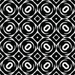   Vector geometric seamless pattern.Modern geometric background with abstract shapes.Monochromatic Repeating Patterns.Endless abstract texture.black and white ornament for design.