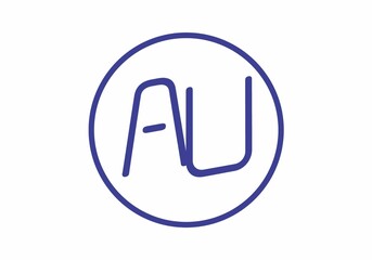 Graphic shape of AU initial letter