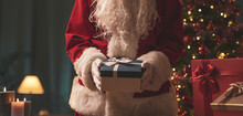 Santa Claus Delivering Christmas Gifts