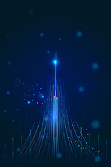 high-speed upward emission line internet technology big data background
