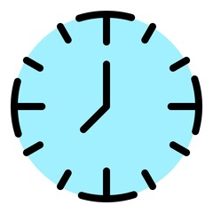 Sticker - Minute clock stopwatch icon. Outline minute clock stopwatch vector icon color flat isolated