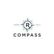 Initial r compass logo designs