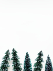 Poster - Christmas trees with design space background