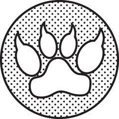 Wall Mural - Animal footprint icon sign design