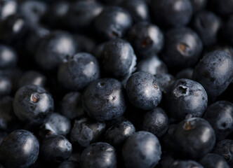 Canvas Print - Closeup of fresh organic blueberries