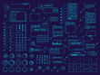 © LadadikArt - Hud elements. Futuristic technology element, hi tech design. Ui interface digital button, arrows and callout frames tidy vector collection
