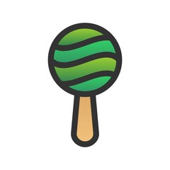 Maracas Filled Gradient Vector Icon Design