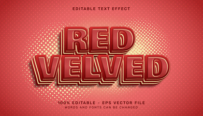 red velvet 3d effect editable text effect