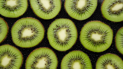 Sticker - Sliced Kiwi fruit top view