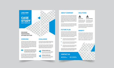 Wall Mural - Morden Professional Case Study Flyer Design vector template.	