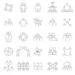 © Marinko - Teamwork icons set isolated on white background. Collection of thin line icons for web site, app and logo. Creative business concept, vector illustration