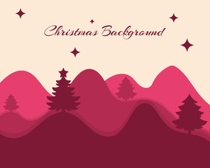 Wall Mural - Simple Christmas background. Paper cut effect vector illustration for banner, poster and others 