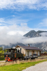 Wall Mural - Historical steam locomotive, Achensee lake railroad, Tiro, Austria