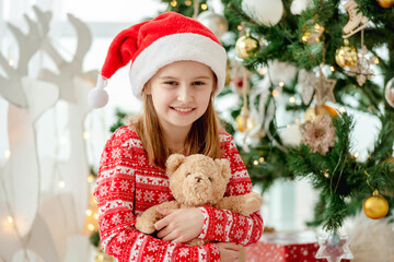 Canvas Print - Child in Christmas time