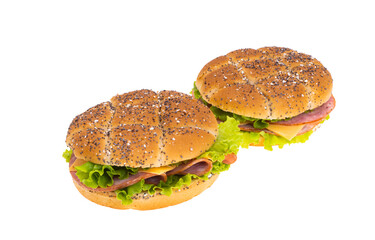 Wall Mural - hamburger bun isolated