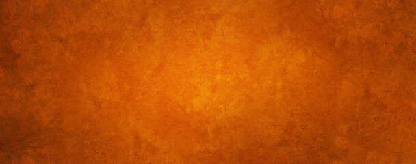 Wall Mural - Empty orange concrete interior background banner